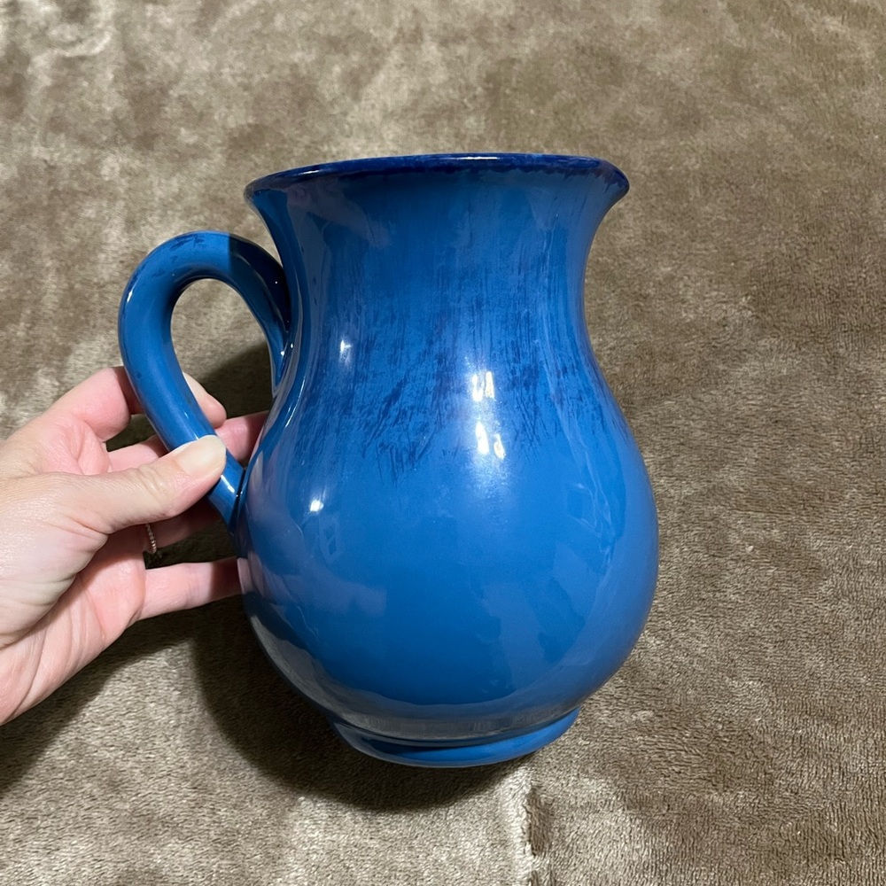 Blue Ceramic Pitcher